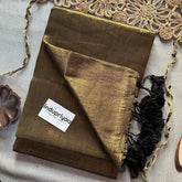Indupriyaa Gold Handloom Raga Tissue Saree